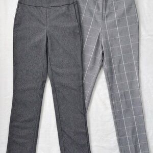 Micro Houndstooth & Plaid Straight Leg Pants Size 2